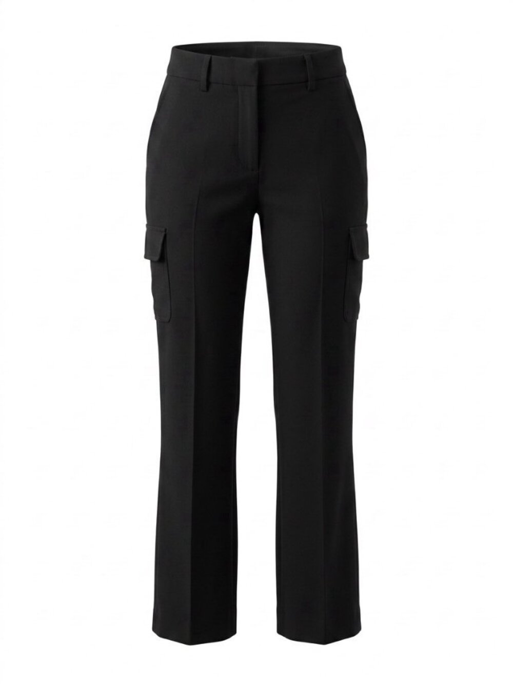 DKNY Women's Black Mid Rise Straight Leg Cargo Pants Size 4
